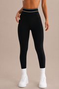 Contrast-Piped High-Waist Leggings