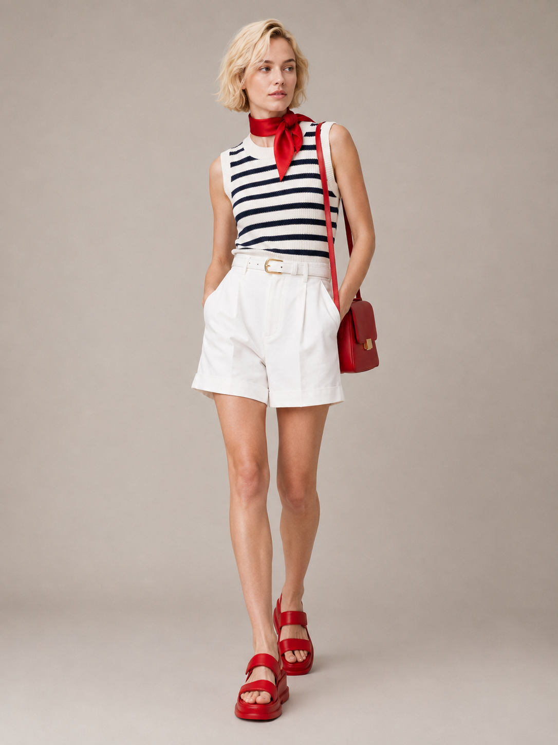 Red Accent Look