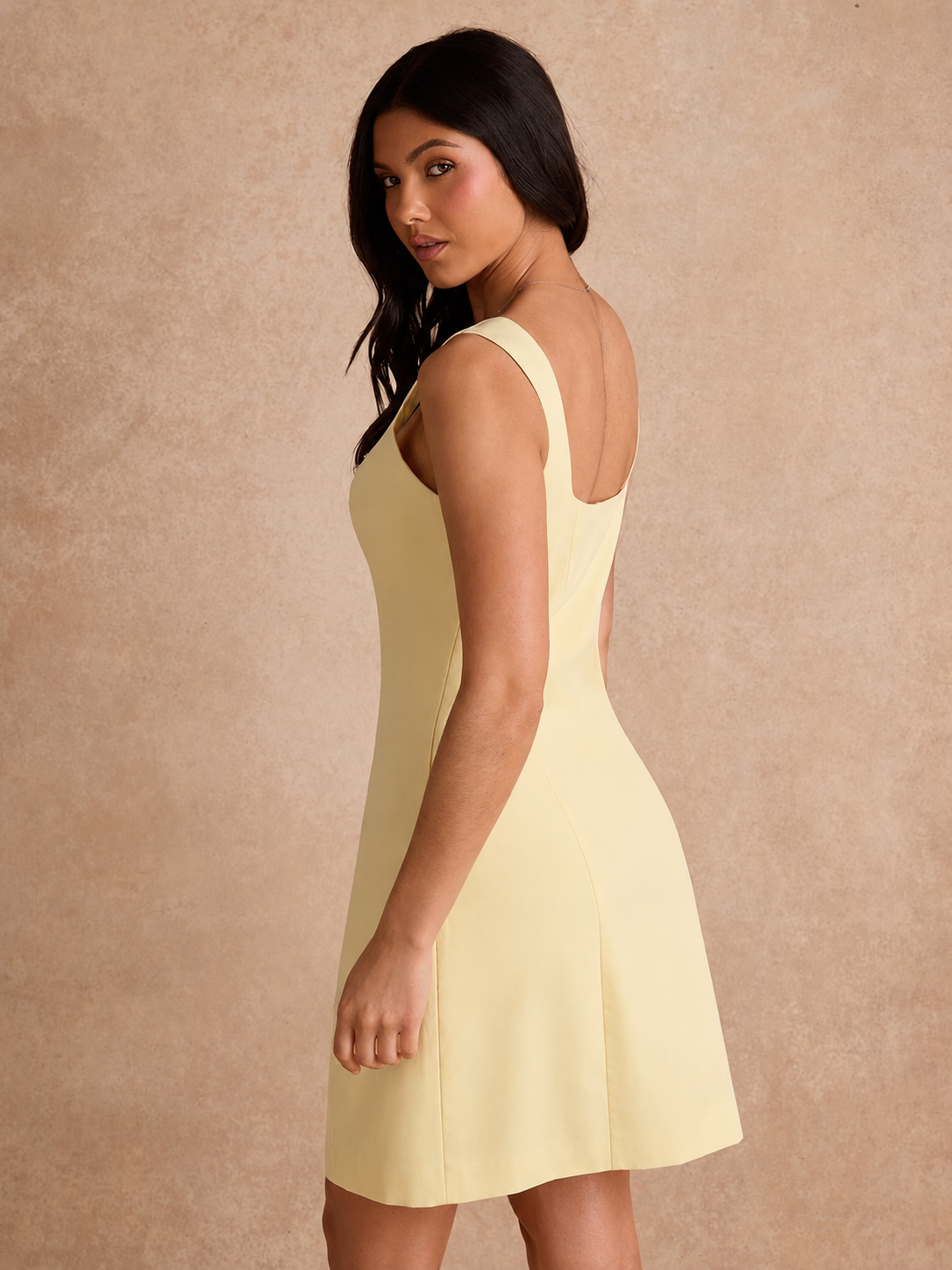 Square-Neck Bodycon Mini Dress