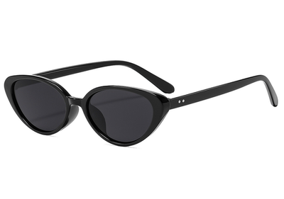 Cat Eye Sunglasses with a black frame and grey lenses
