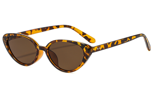 Cat Eye Sunglasses with a tortoiseshell frame and brown lenses
