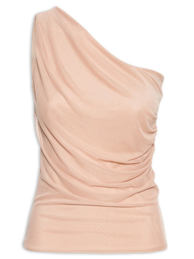 Blush Draped One Shoulder Top