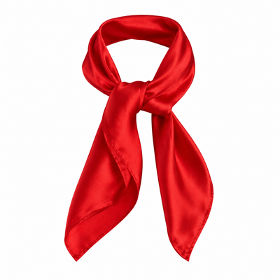 Red Satin Neck Scarf